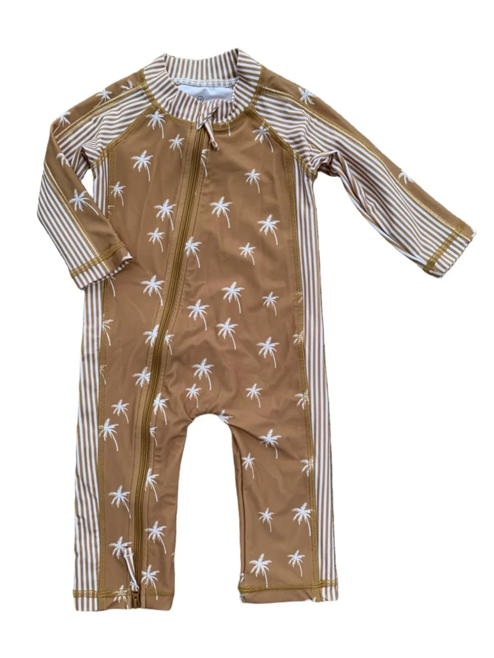 Caden Lane Size 3-6 Months Palm Tree Long Sleeve Full Length Rashguard Swimsuit